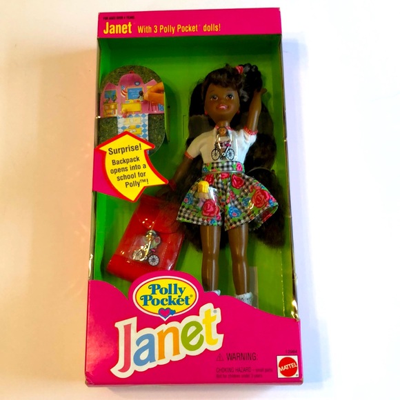 Polly Pocket Janet with 3 Polly Pocket dolls 1994